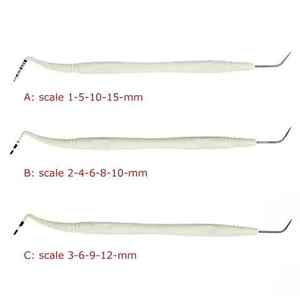 3 Pcs Periodontal Probe Dental Graduated Endo Probe Dentist Instrument Endodontic Probe Laser Printed By Dentavex - Product Image 1