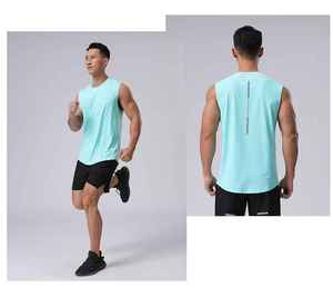 ODM Customize Regular Hip Hop Men's Muscle Tank Top Soft Cotton <b>Polyester</b> Sleeveless Streetwear Tee Summer Gym Fit - Product Image 2
