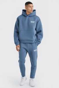 Sudadera con Capucha para Hombre, Casual, de Invierno, Azul, de Poliéster/Algodón, con Bolsillo Frontal Tipo Canguro, Servicio OEM, Diseño Liso - Product Image 1