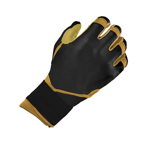 Best Selling <b>Baseball</b> Battling <b>Gloves</b> Black Gold Leather Full Finger Custom Fitting Design And Adjustable Straps <b>Baseball</b> <b>Glove</b> - Product Image 4