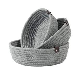 Panier en jute pour le rangement à domicile, jouets, linge, livres pour bébé, organisateur léger, robuste et réutilisable - Product Image 1