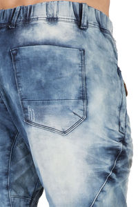 Shorts en jean déchirés oversize pour hommes – Tendance Y2K, mode estivale décontractée, longueur genou – Commande en gros - Product Image 4