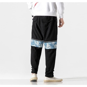 Fashion Casual Chinese Dragon Patchwork <b>Harem</b> Work Pants Men <b>Trousers</b> Plus Size Streetwear Men's Baggy Joggers Sweatpants Mid - Product Image 2
