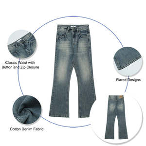 Pantalones Cargo Vaqueros Holgados de Hombre Estilo Hip Hop High Street, Ajuste Cómodo, Lavado Invernal, Casual, Streetwear, ODM - Product Image 3