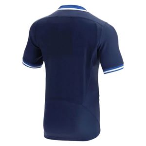 Maillot de rugby rayé bleu et blanc à manches courtes, uniforme d'équipe, tenue de sport décontractée, motif imprimé, entraînement et match - Product Image 2