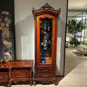 Java Furni Craft French Classic Design Solid Wood Storage Display Cabinet Eco-Friendly Durable Living Room Hotel Apartment - Product Image 3