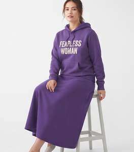 Women's <b>Skirt</b> Set A-Line Hoodie <b>Skirts</b> Woman Print Elastic Hveay Weight Cotton Long <b>Skirts</b> Casual Fleece Hoody Printed <b>Skirts</b> - Product Image 6