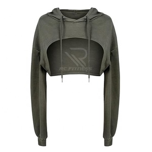 Serie de Sudaderas Cortas UrbanElite Trendy, Sudadera Corta GlamFusion Fashionista, Sudadera Corta VogueFit Moderna para Mujer - Product Image 2