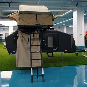 Mini caravana de fibra de vidrio, remolque de viaje compacto con cocina y espacio para dormir, ideal para viajar. - Product Image 6