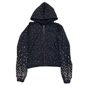 Sweat à capuche zippé personnalisé en molleton épais avec imprimé graphique ange, style streetwear pour hommes et femmes, automne, 100 % coton, écologique - Product Image 3