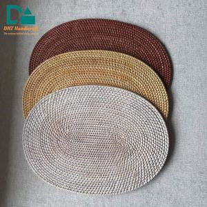Manteles individuales de ratán redondos de diseño vietnamita tradicional de aplicación de comedor moderno con soporte para sala de estar dormitorio uso al aire libre - Product Image 6