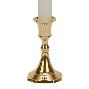 Ensemble de bougeoirs en métal au design vintage avec base hexagonale, support de bougie en métal doré pour centre de table de mariage et événements - Product Image 3