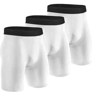 Calzoncillos bóxer de compresión de poliéster ecológico de tiro medio para hombre, personalizados 2026, con pantalones cortos de compresión para fitness, gimnasio y ciclismo. - Product Image 3
