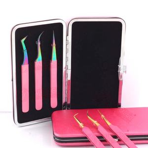 แหนบต่อขนตาแบบมีหลายสีแหนบปลายเส้นใยสแตนเลสแบบญี่ปุ่น - Product Image 6