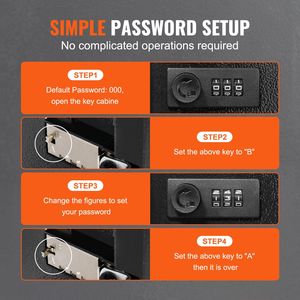 Organizzatore di Chiavi Digitale in Acciaio a 48 Scomparti con Serratura a Combinazione, Ripiani Regolabili, Organizzatore da Parete per Chiavi e Posta - Product Image 6