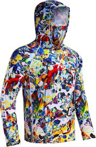 Hoodie de pêche unisexe à manches longues, coupe-vent, séchage rapide, UPF50, grande taille, en Spandex/Polyester, motif camouflage personnalisé, le plus vendu - Product Image 2