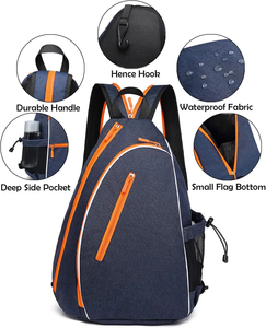 Sac à dos portable en nylon personnalisé – Sac de raquettes imperméable pour pickleball, tennis et badminton avec logo personnalisé - Product Image 4