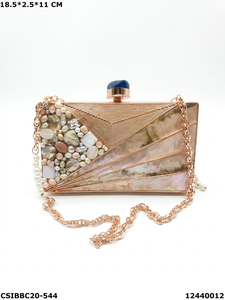 Designer artisanal élégant nacre sacs de soirée en laiton sac à main pour dames fête et mariage - Product Image 2