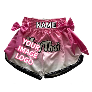 Pantalones Cortos de Muay Thai Personalizados OEM, Diseño Sublimado, Ligeros, de Secado Rápido y Transpirables para Entrenamiento Profesional - Product Image 4