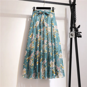 2026 Women's Natural Waist Casual Breathable Nonwoven <b>Chiffon</b> Mid-Calf <b>Skirt</b> Spring Summer - Product Image 3