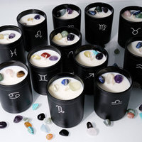 Spirituel personnalisé verre marque privée luxe marbre cristal cadeau fleur sèche bio cire de soja bougie aromathérapie bougies parfumées