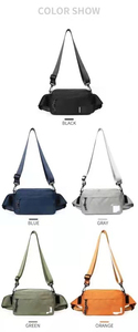 Bolso bandolera unisex de nailon con cierre de cremallera y decoración de borlas, estilo cruzado en verde oliva para uso diario. - Product Image 2