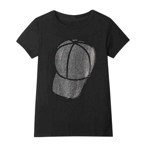 T-shirts pour hommes grande taille en mélange polyester-coton de haute qualité, confortables, avec strass, coupe classique, respirants, couleur personnalisable - Product Image 1