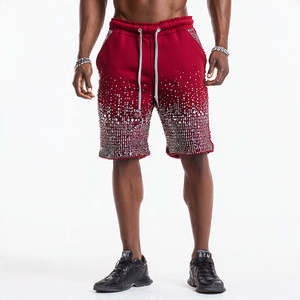 Pantalones Cortos Deportivos de Forro Polar Pesado con Pedrería para Hombre, Ideales para Correr al Aire Libre y Estilo Urbano de Invierno - Product Image 5