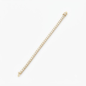 สร้อยข้อมือเพชรทรงกลมเจียระไนแบบบริลเลียนท์ ทองคำแท้ 10K 14K 18K เพชรเพาะเลี้ยงในห้องปฏิบัติการ รับรองโดย IGI เครื่องประดับเจ้าสาวงานแต่งงานสุดหรู - Product Image 1