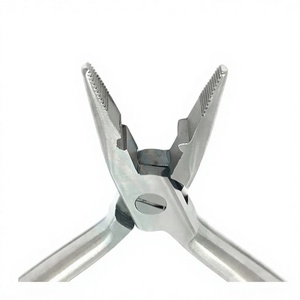 TEEJAY's <b>Plier</b> <b>set</b> #15070 Silver Finished 5" <b>Plier</b> with Curved Handle, Hair Extension tools kit with 2 <b>Pliers</b> and 1 Hook Needle - Product Image 4
