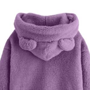 Sudadera con Capucha Personalizada con Logotipo, Tallas Grandes, Bordada, con Orejas de Oso, Linda, Estampada, de Manga Larga, Gruesa, para Invierno, Deportes y Gimnasio - Product Image 5