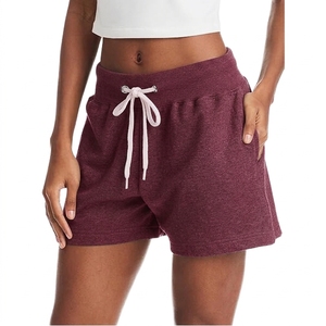 Wholesale Custom Logo Hot <b>Shorts</b> for <b>Women</b> High <b>Waist</b> Quick Dry Breathable Cotton Fleece <b>Elastic</b> Gym Casual Sporty Sweat <b>Shorts</b> - Product Image 4