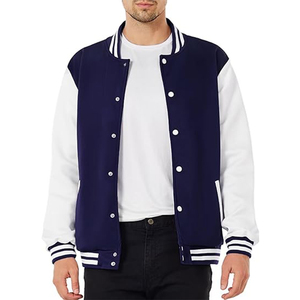 Factory Price Fashion Causal Slim Fit Windproof 100% Wool Canvas Cartoon Patchwork Hooded Unisex <b>Winter</b> Varsity <b>Jacket</b> - Product Image 3