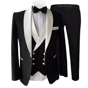 Dernier design tendance : Costume de marié 2 pièces pour homme, style affaires, blazer simple boutonnage en polyester/coton, ensemble plat avec braguette zippée - Product Image 3