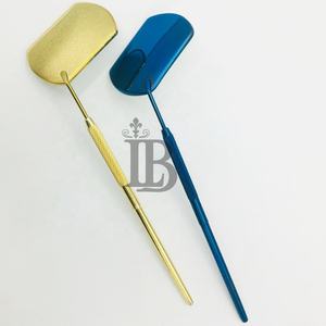 Nouveaux Miroirs Carrés Tendance en Acier Inoxydable Jaune, Miroirs à Cils Carrés Dorés, Nouveaux Cosmétiques Durables en Vison Bleu - Product Image 3