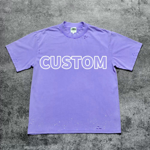 T-shirt personnalisé délavé unisexe, style vintage de haute qualité, tissu en coton 230g, logo personnalisé, vente en gros et au détail - Product Image 6