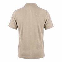 Chemise à manches courtes en maille torsadée pour homme, couleur unie, respirante, col rabattu, polyester et élasthanne, coupe classique, personnalisable