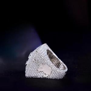 Bague en argent sterling de qualité supérieure avec moissanite, bijou de luxe pour promesse, fiançailles, anniversaire, mariage, cadeau pour femmes et hommes - Product Image 1