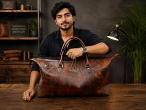 Nueva Bolsa de Viaje de Cuero Genuino de Alta Calidad, Estilo Vintage, Ligera, Unisex, Disponible en Stock - Product Image 1