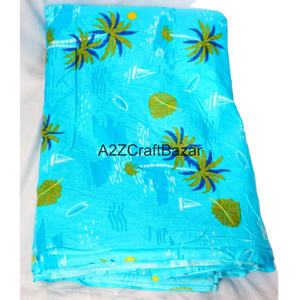 Tela de Algodón 100% Suave, Ecológica, Transpirable y de Secado Rápido con Diseño Floral Estampado a Mano en India para Mujeres y Niñas, Ideal para el Verano - Product Image 1