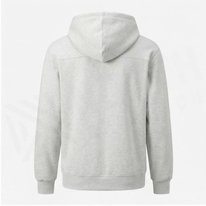 Sweat-shirt à capuche pour homme, fermeture éclair quart de tour, coupe classique, couleur unie, pull en molleton décontracté, vêtement d'automne - Product Image 2