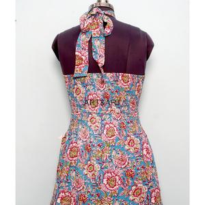 Printed Cotton Long off Shoulder Party Simple Beach Wear Maxi Dress for Women Floral Summer Washable Eco-Friendly Vintage - Product Image 6