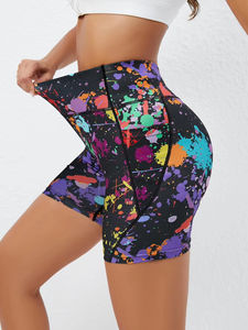 Pantalones cortos casuales elásticos de cintura alta para verano, estilo moderno, material suave y transpirable para uso diario y que te hace lucir bien bajo el sol - Product Image 3