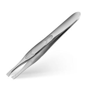 Pince à épiler professionnelle pour sourcils, en acier inoxydable, réutilisable, légère, à pointe droite, extracteur de sourcils pour hommes, ANAAIF - Product Image 1