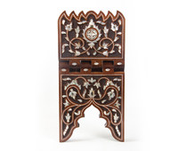 Support de prière pliable en bois sculpté à la main en forme de X pour Coran, Gita, Bible – Présentoir de table de luxe