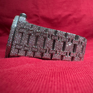 Reloj de Cuarzo con Diamantes Moissanite, Diseño de Moda Antiguo de Lujo para Hombre, Joyería Hip Hop Personalizada, Reloj de Acero Inoxidable - Product Image 1