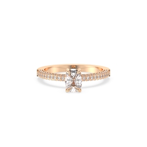 Anillo de compromiso solitario REYES, el más vendido, de oro sólido de 14 quilates con diamante cultivado en laboratorio HPHT CVD para mujer, certificado IGI, joyería fina. - Product Image 2