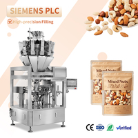 Machine d'emballage de noix mélangées de qualité alimentaire avec peseuse multi-têtes à 6 servomoteurs pour le remplissage et la fermeture automatiques de papier/sachets
