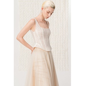 Blouses élégantes pour femmes prêtes à être expédiées, faible MOQ, haut corset en dentelle, coupe ajustée, approvisionnement ODM, corset sans manches, blouses élégantes pour femmes - Product Image 6