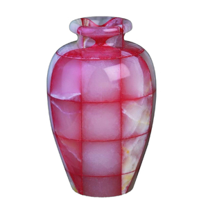 Elegantes jarrones de mármol de ónix natural para una decoración sofisticada del hogar y presentación floral decorativa. - Product Image 1